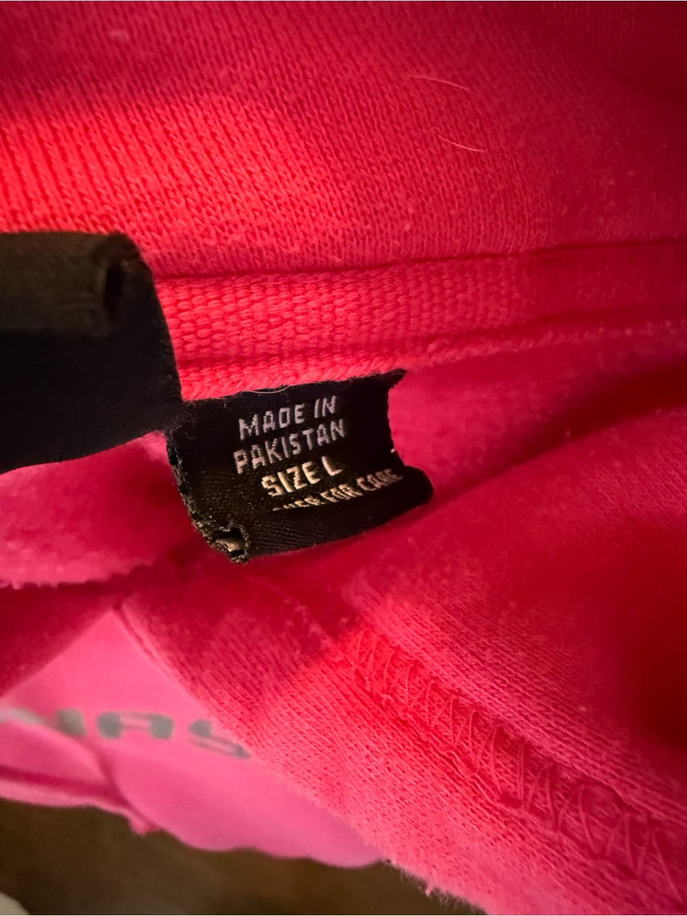 Nascar Crewneck Hoodie in Bright Pink with Logo - Picture 2 of 2